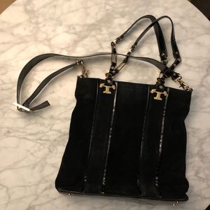 Tory Burch Nico Suede Detachable Strap Bag Tote